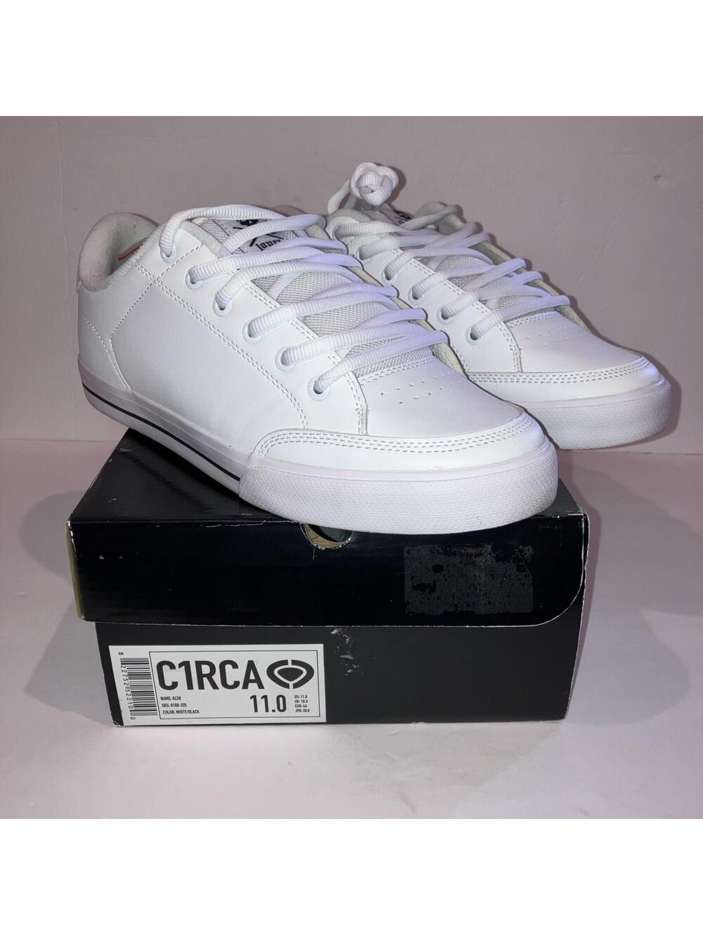C1RCA Men's Lopez 50 White Black Sole Skate Shoes SIZE 11 100% Original NEW
